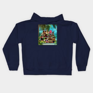 Pirates coming to the island Kids Hoodie